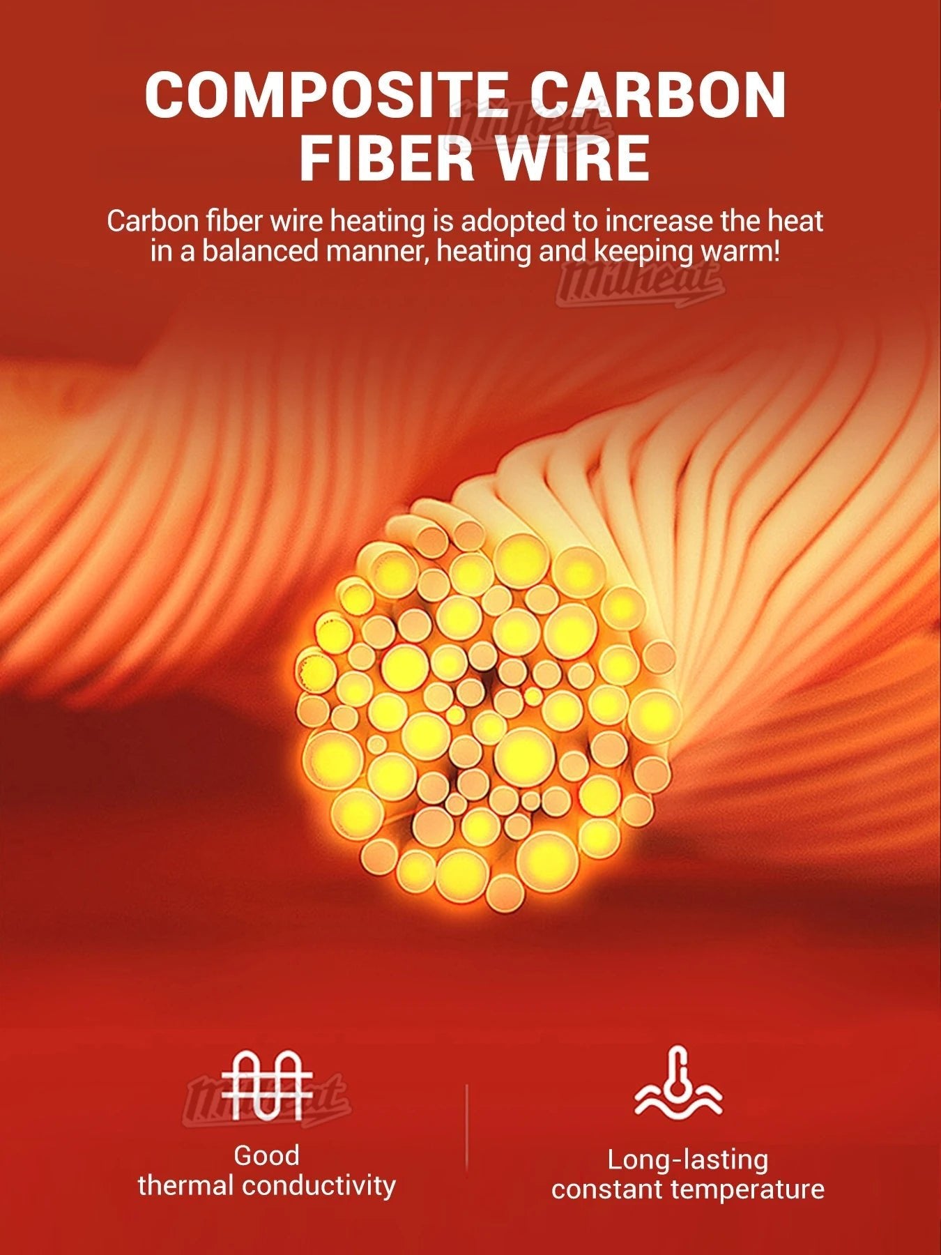 Smart Heating Jacket heating zone, 4 Switches, 3 temperature options