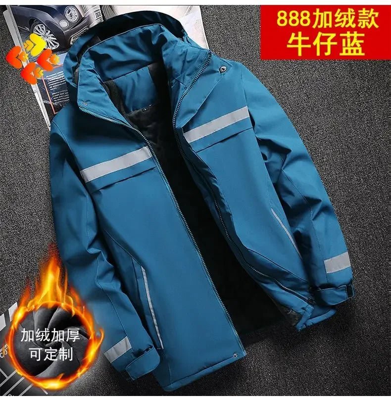 Winter Jacket, Waterproof Windproof Reflective Thermal Coat with Fleece Lining
