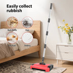 Manual Carpet Sweeper 180° Rotating Brush 3 Layer Horse Hair Non-Electric Lightweight Multi Surface Pet Hair Dust