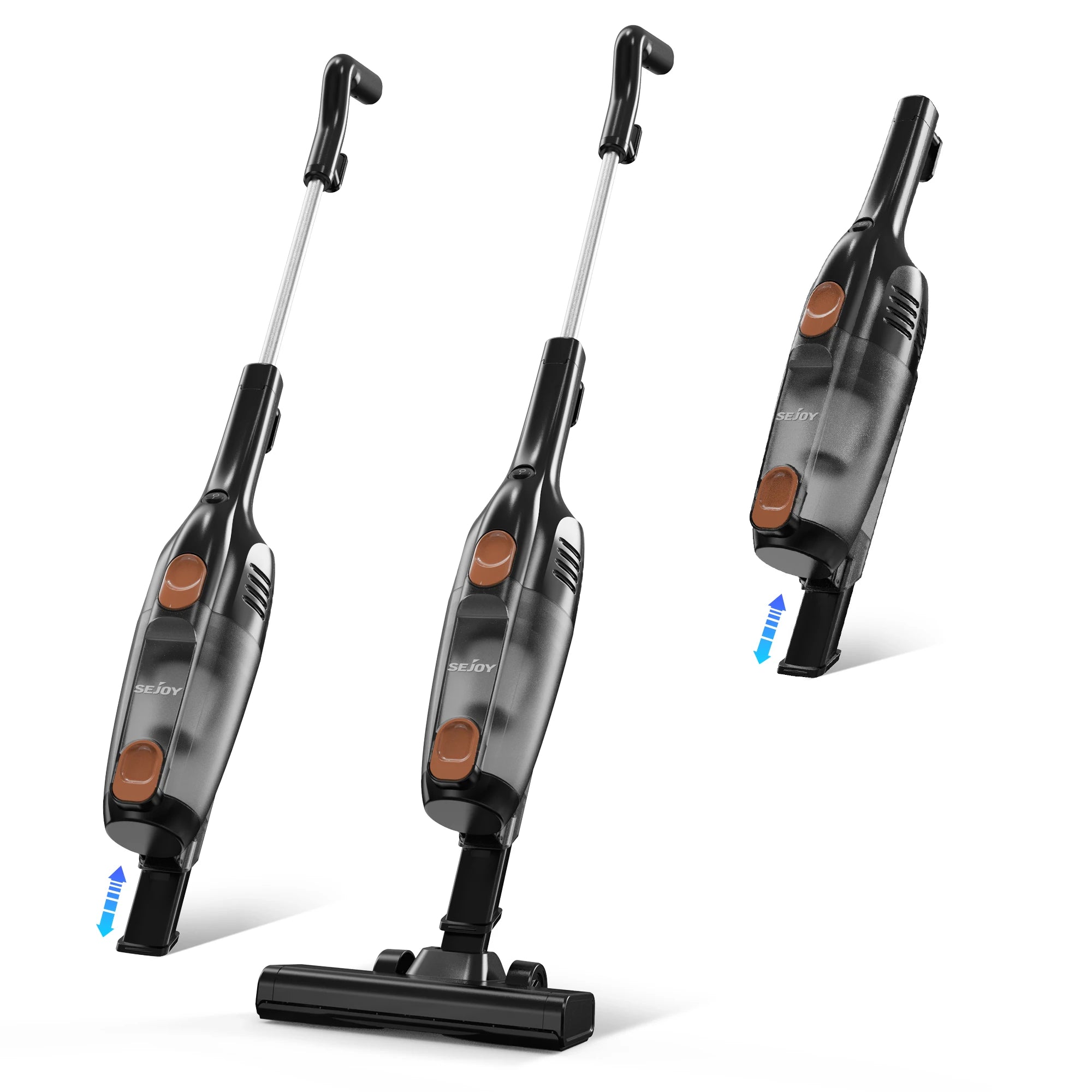 Sejoy 110/220v Corded Vacuum Cleaners 15Kpa Powerful Suction 600W Motor Stick Handheld Vacuum Cleaner for Home Pet Hair Carpet