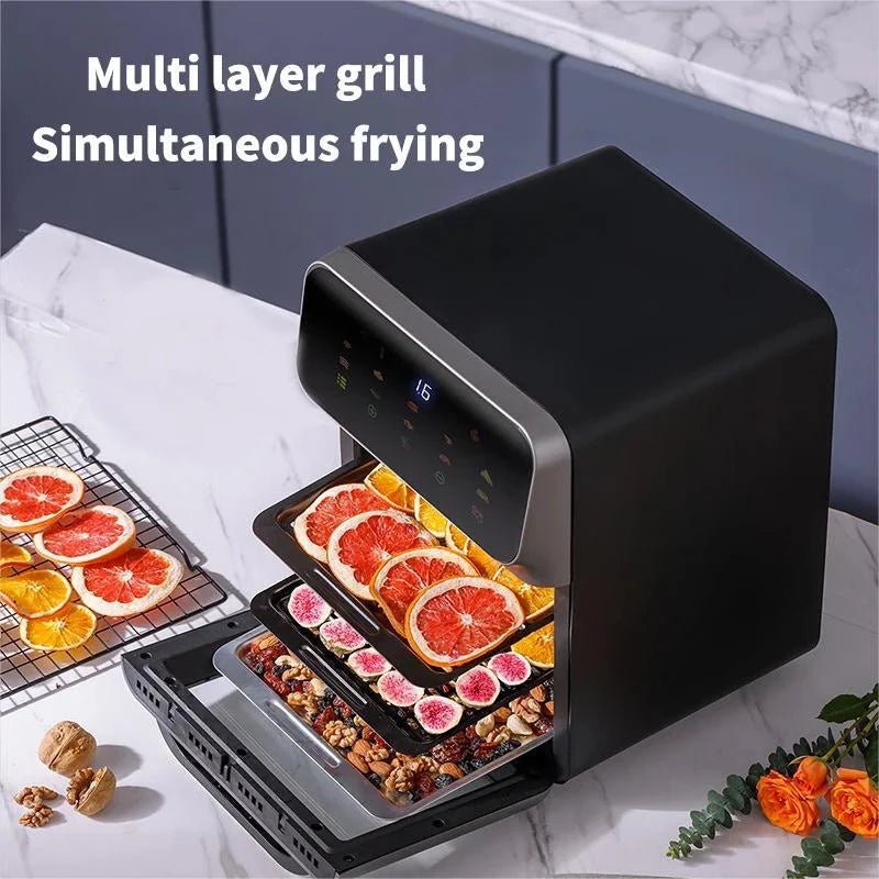 10L Large Capacity Electric Air Fryers Oil-free Automatic 360°Baking Convection