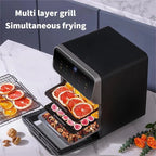 10L Large Capacity Electric Air Fryers Oil-free Automatic 360°Baking Convection