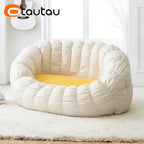 OTAUTAU Bean Bag Cover 2-seat Cotton Corner Nest Pouf Chaise Lounge Beanbag Cover SF613【No Filler!Please Buy Filler Yourself!】