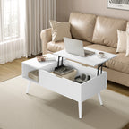 WOLTU Height-Adjustable Coffee Table Living Room Table with Hidden Storage Lifting Board Folding Table for Side Sofa Decor Home