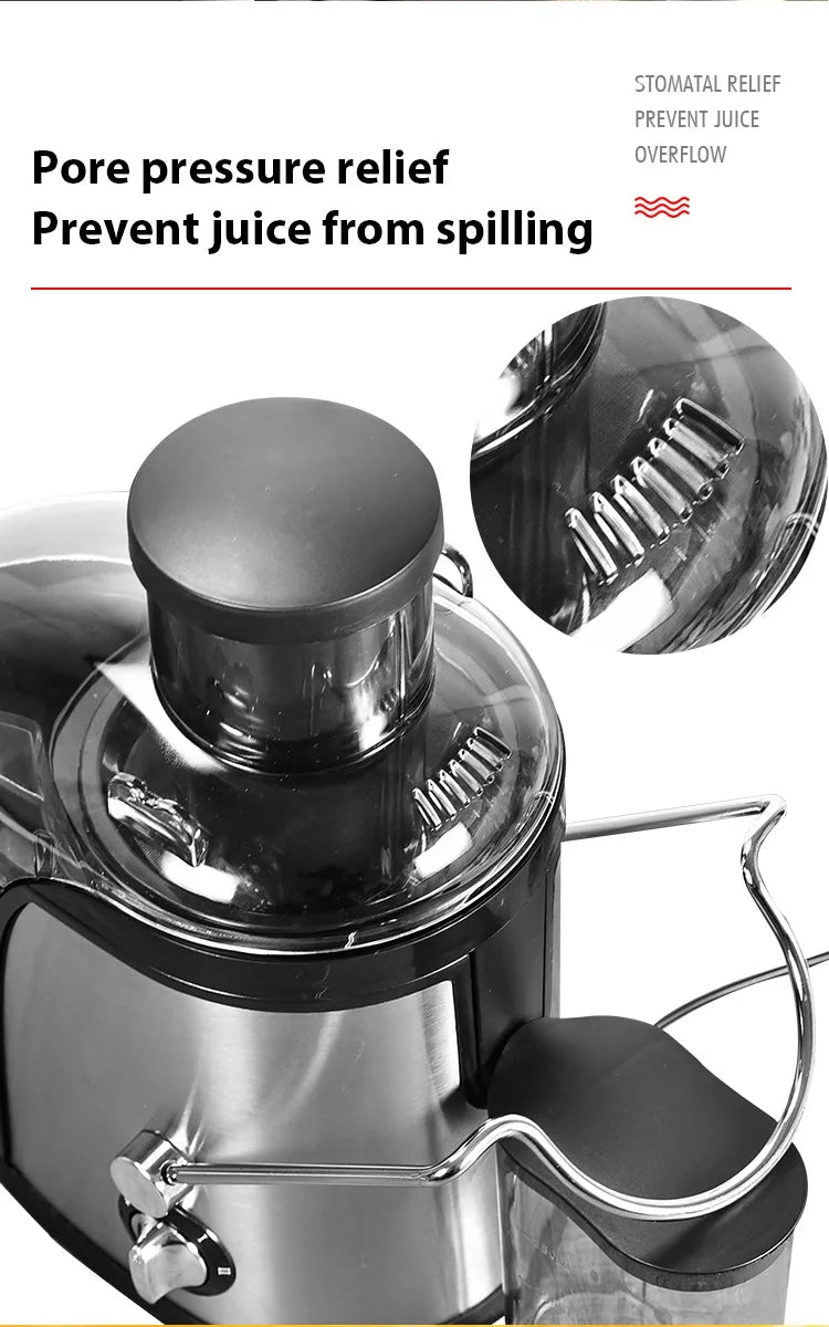 Heavy-Duty Juicer Machine Juicer With 3-Inch Big Mouth For Whole Fruits And Vegetables Juice Centrifuge with 2 Speed Settings