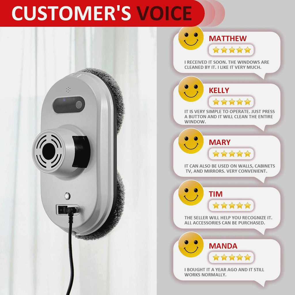 6000Pa Household window robot vacuum cleaner automatic water spray cleaning remote control electric window wiper glass wiper