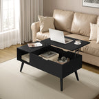 WOLTU Height-Adjustable Coffee Table Living Room Table with Hidden Storage Lifting Board Folding Table for Side Sofa Decor Home