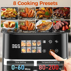 5.5L Hot Air Fryer 8-in-1 Electric Hot Oven with LED Screen