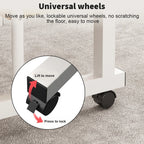 Adjustable Laptop Desk with Wheels Movable Bedside Table Liftable Computer Desk Bedroom Office Portable Study Table