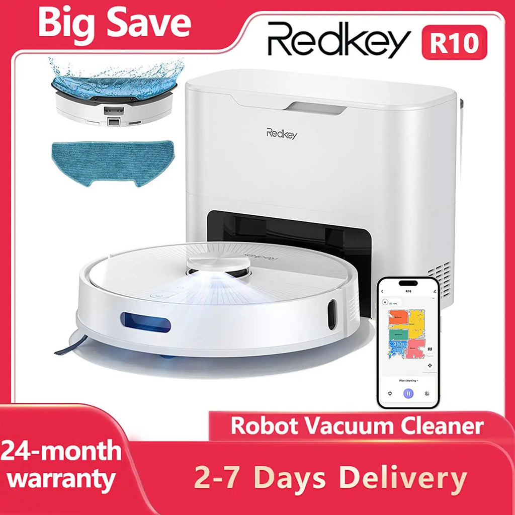 Redkey R10 Robot Vacuum Cleaner 2-in-1 Auto Vacuum Mop Wiping Function