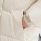 Puffer Jacket Polyester Hooded Jacket Women's Long Puffer Jacket