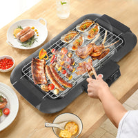 Electric Table Grill 2000W 6 Temperature Gears Grill Plate Electric Barbecue Grill Durable for Family Gathering Indoor Camping