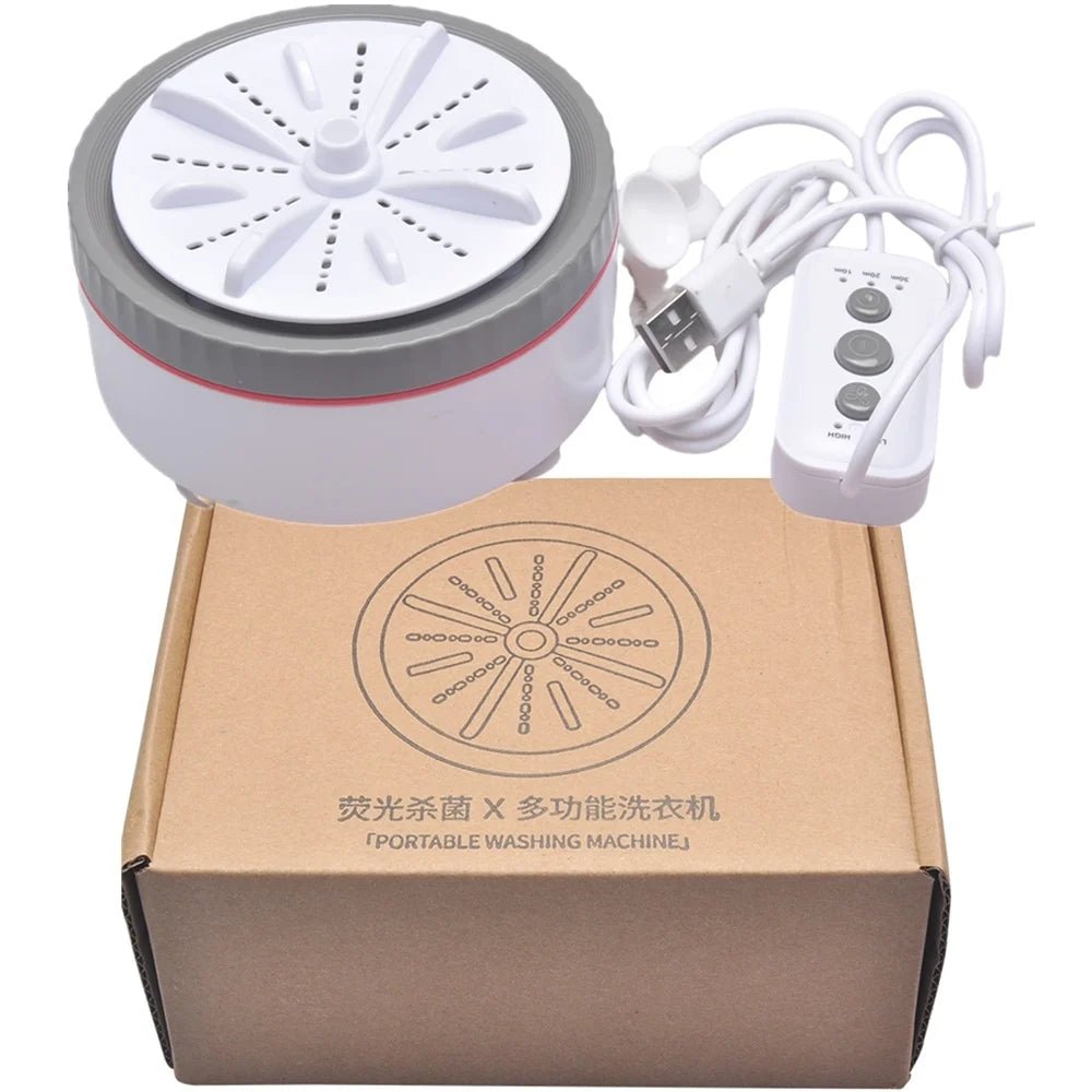 Mini Washing Machine Portable USB Rotating Turbo Fruit Ultrasonic Dishwasher For Clothes Home Kitchen Travel Remote Control