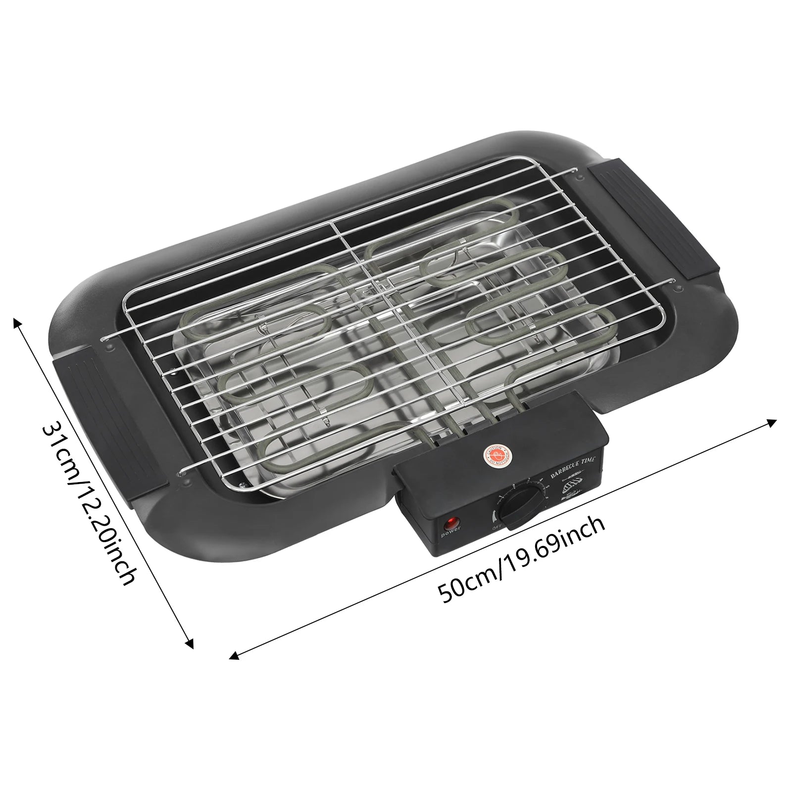 Electric Grill 2000W 6 Gears Electric Table Grill Lightweight Countertop Barbecue Grill