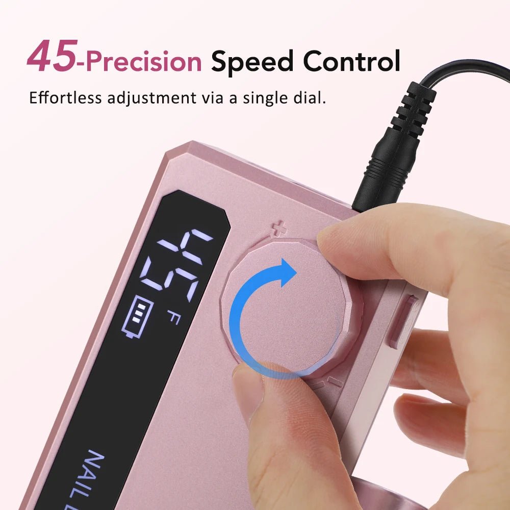 45000RPM Professional Electric Nail Drill Machine Low Noise Rechargeable Nail File Nails Accessories Gel Nail Polish Sander