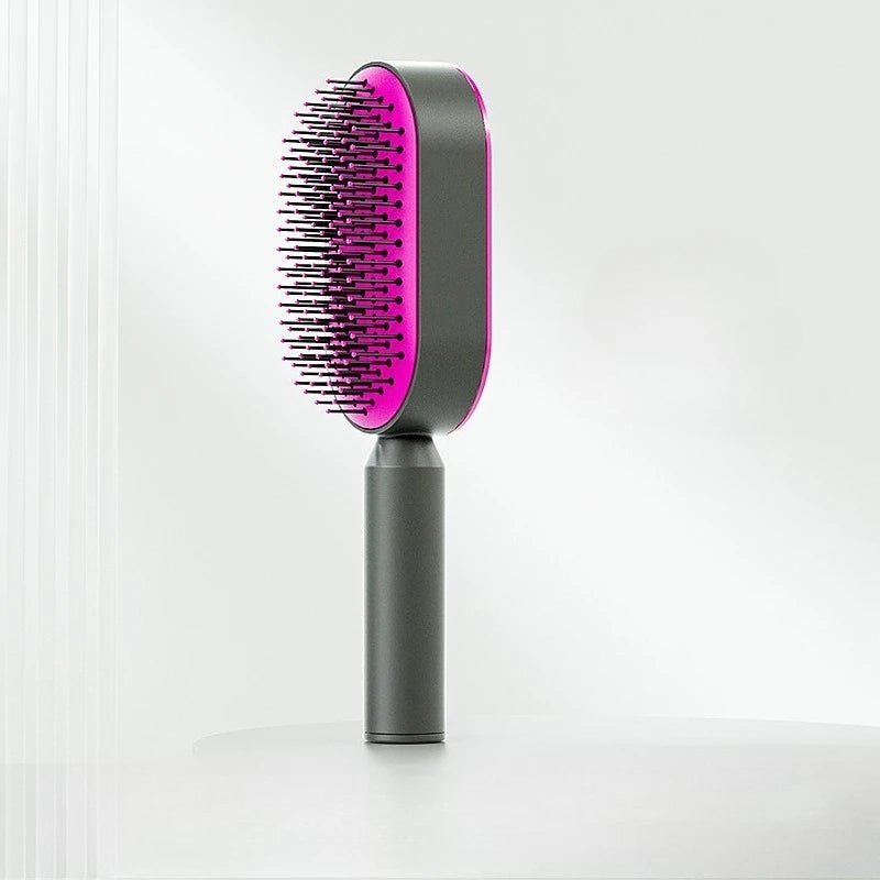One-key Press Type Airbag Massage Comb Wet & Dry Detangler Hair Brush Durable for Women's Long Hair for Household Hair Care Gift