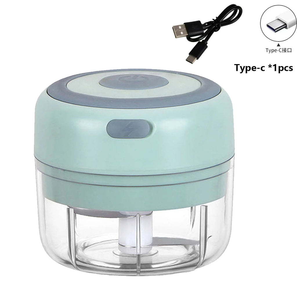 Electric Mini press Garlic Chopper - Rechargeable USB Masher with Powerful Lithium Battery, Easy Meat Grinder
