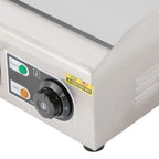 2000W Modern Stainless Steel Electric Griddle, 5.5*38*21cm Silver Electric Griddle for Processing Pancakes, Bacon, Baked Cheese