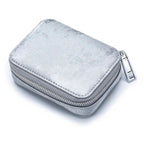 Portable Mini Leather Wallet With Mirror New Chinese Style Cow Leather Storage Bag For Coins And Earphones
