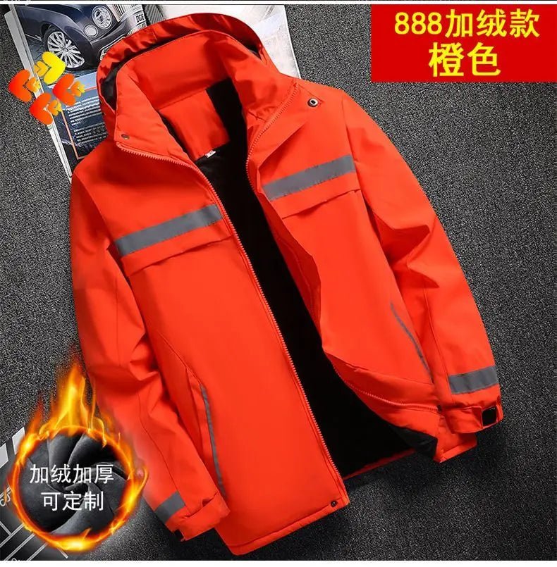 Winter Jacket, Waterproof Windproof Reflective Thermal Coat with Fleece Lining