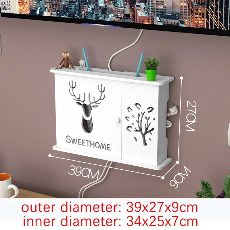 Wireless Wifi Router Shelf And Storage Box - Motionshop