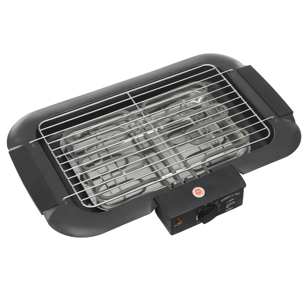 Electric Table Grill 2000W 6 Temperature Gears Grill Plate Electric Barbecue Grill Durable for Family Gathering Indoor Camping