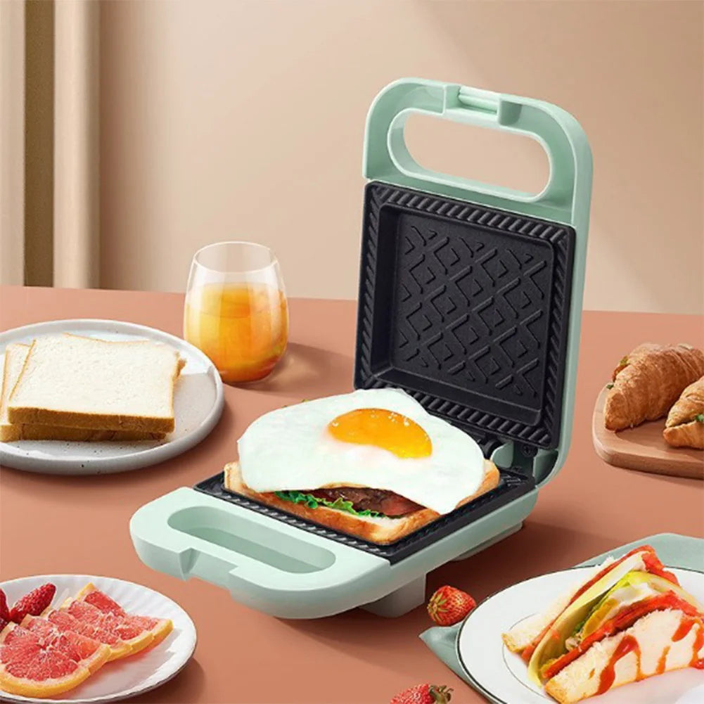Electric Sandwich Maker Bread Presser with Non-Stick Coating Home Toaster Breakfast Making Machine Kitchen Egg Meat Omelette Pan Motionshop