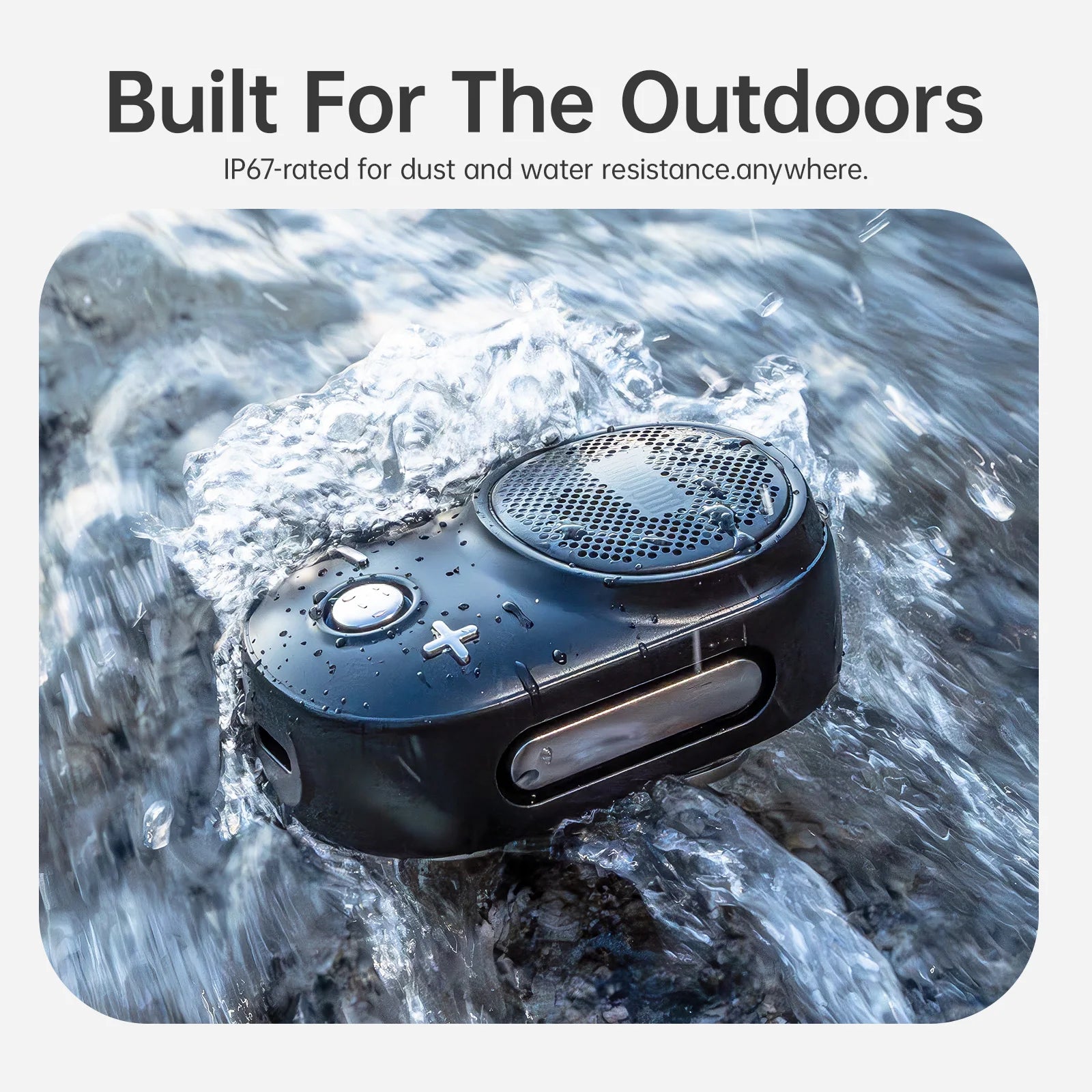Itour-S Portable Bluetooth Speaker Wearable IP67 Waterproof Camp Small Speaker Built-in Strap Clip-on Design 10H Playtime