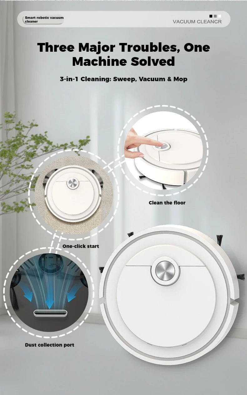 Robot Vacuum, Sweeping and Mopping Integrate, Fully Automatic Mini Intelligent Vacuum Cleaner - Household Cleaning