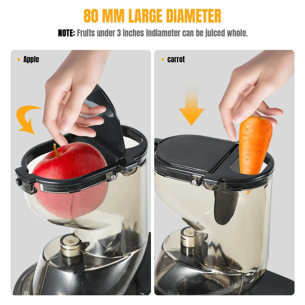 500W Multifunctional Juicer Cold Press Household Residue Separation Large Caliber Fruit and Vegetable Juice Extractor