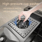 Stainless Steel Kitchen Sink With Waterfall Extra Large Single Bowl Digital Display Multifunctional Dishwashing Sinks