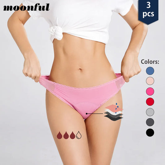 3Pcs/Set Absorbent Menstrual Panties - Motionshop