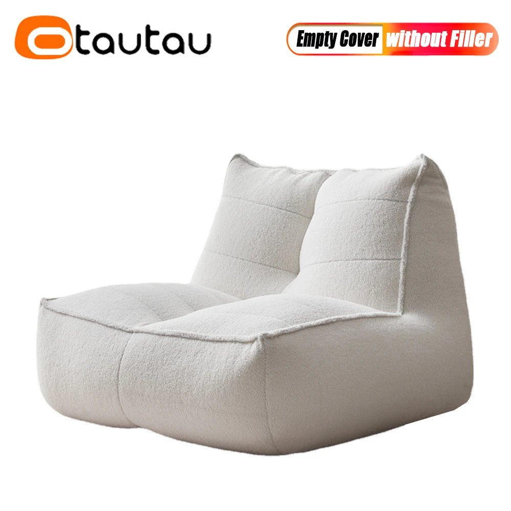 OTAUTAU Bean Bag Lounger Cover Without Filler Floor Seat Beanbag Sofa Bed Ottoman Pouf Footrest Stool SF196