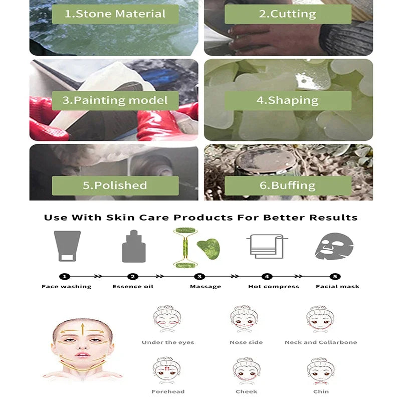 Guasha Natural Stone Face Massage - Motionshop