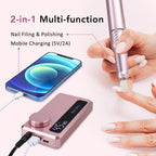45000RPM Professional Electric Nail Drill Machine Low Noise Rechargeable Nail File Nails Accessories Gel Nail Polish Sander