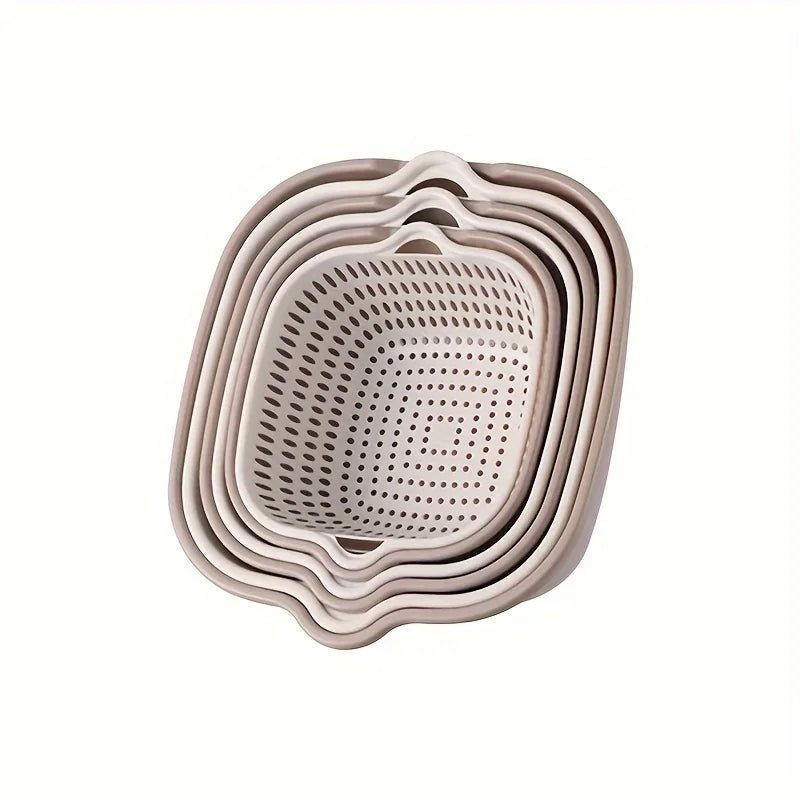 6-Piece Set/Double-Layer Draining Basket Kitchen Sink Strainer Basket