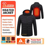 USB Electric Self Heating Jacket Winter Coat Warm Clothing 2-21 Areas