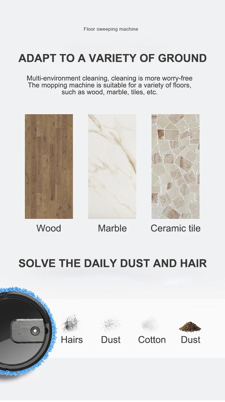 NEW Smart Sweeping and Mop Robot Vacuum Cleaner Dry and Wet Mopping Rechargeable Robot Home Appliance with Humidifying Spray