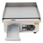 2000W Modern Stainless Steel Electric Griddle, 5.5*38*21cm Silver Electric Griddle for Processing Pancakes, Bacon, Baked Cheese
