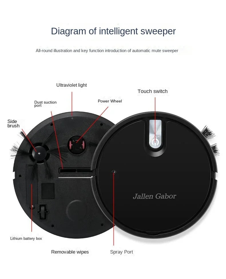 5-in-1 Wireless Smart Robot Vacuum Cleaner Multifunctional Super Quiet Vacuuming Mopping Humidifying For Home Use Home Appliance