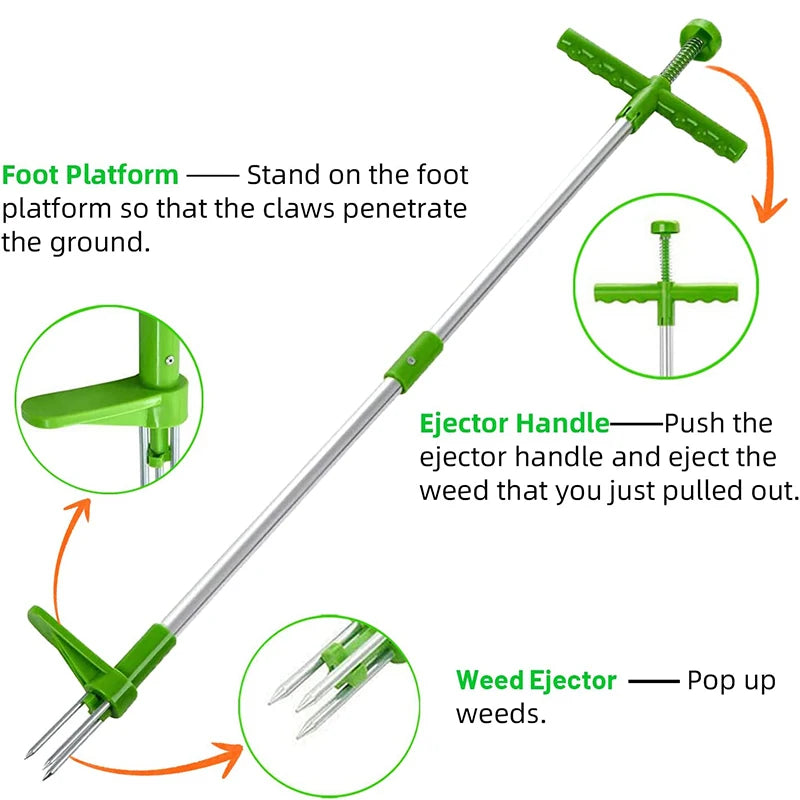 Long Handle Weed Remover – Durable Garden Root Puller - Motionshop