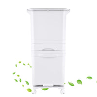 Step Trash Can Kitchen, Large Capacity, Dry and Wet Separation Pedal Bin on Wheels | for Home Kitchen Household Restaurant