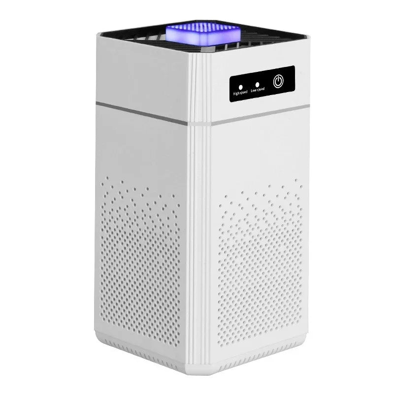 Air Purifier with Negative Ions Generator for Car Room Kitchen Smoke Odor Eliminator Harmful Gas Remover Replaceable Filter