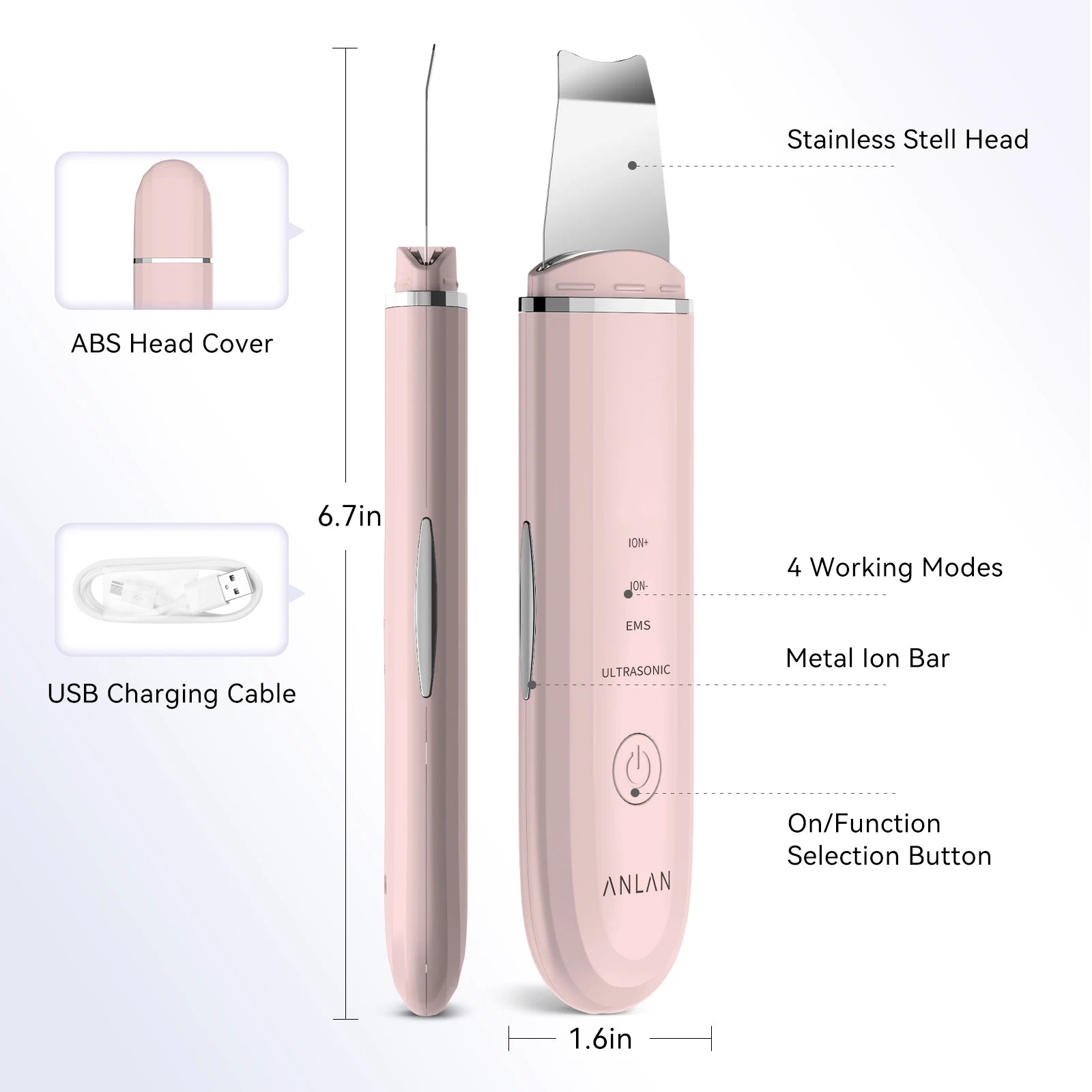 Ultrasonic Skin Scrubber Deep Cleaning Skin Care Ultrasonic Cleaner - Motionshop