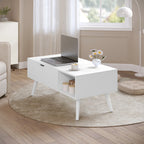 WOLTU Height-Adjustable Coffee Table Living Room Table with Hidden Storage Lifting Board Folding Table for Side Sofa Decor Home
