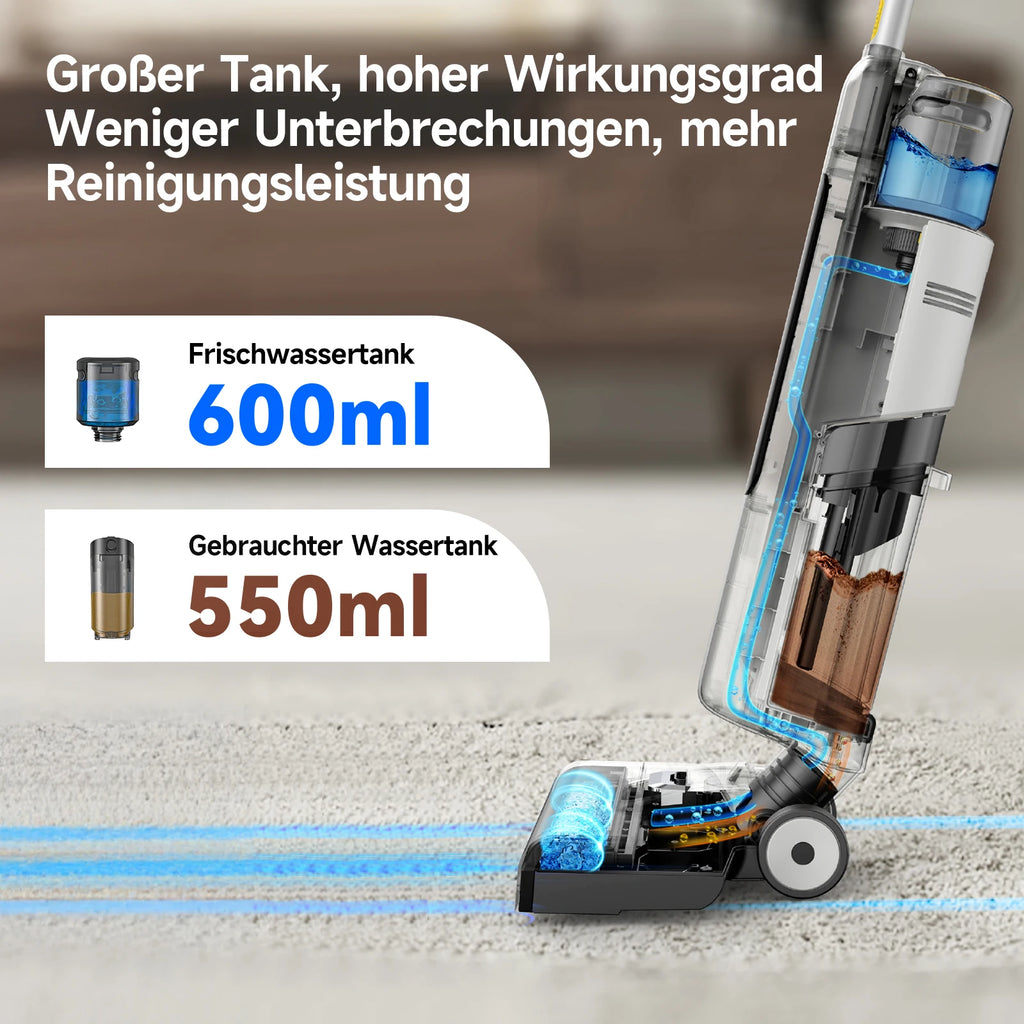 SE Automatic Cleaning Machine - Wireless Wet/Dry Vacuum & Mop Combo (55000Pa Suction)