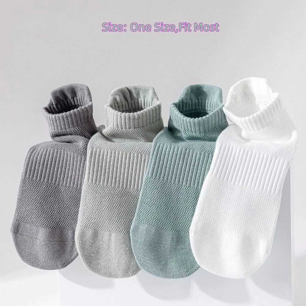 Yoga slipper Socks Men Cotton Thin Silicone Non-slip Grip Pilates Low-ankle Sock