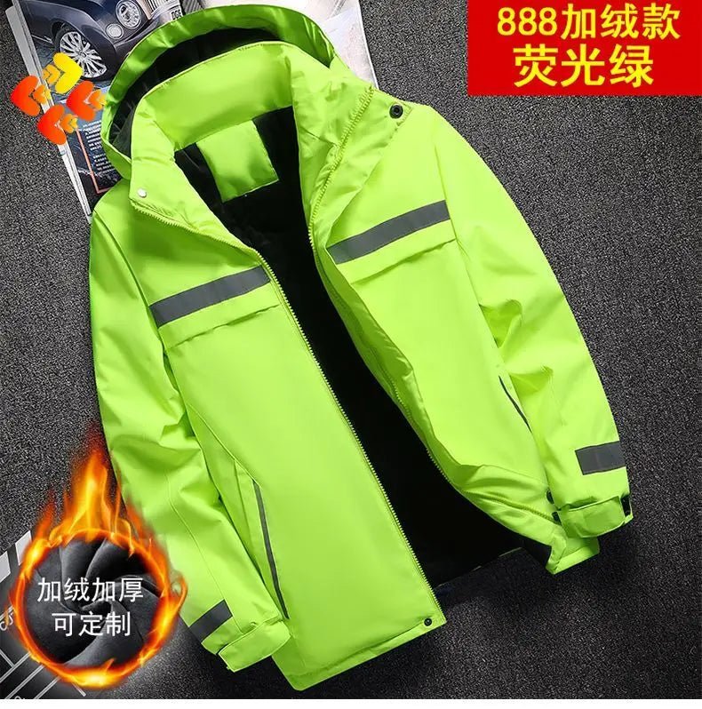 Winter Jacket, Waterproof Windproof Reflective Thermal Coat with Fleece Lining
