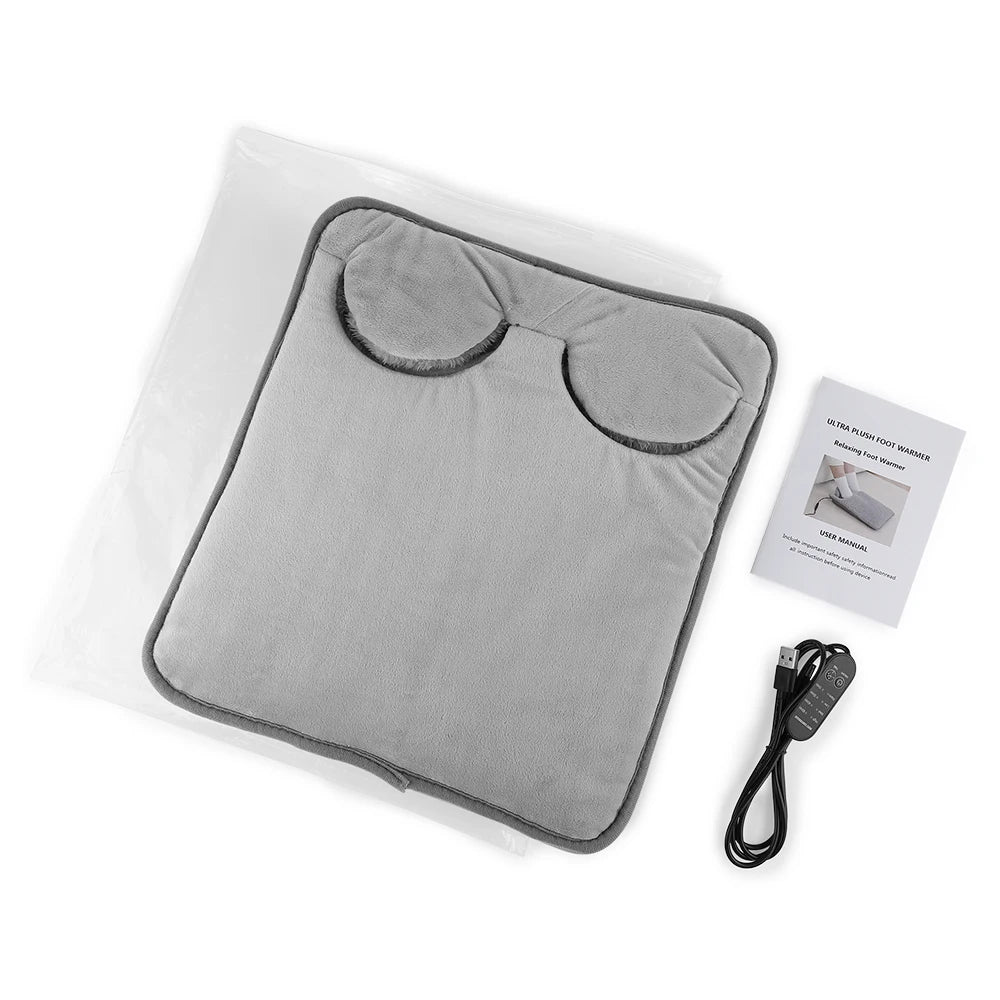 Electric Heating Foot Pad Washable Feet Warmer Household Soft Plush Thermal Heating Blanket Foot Warming Mat Home Office Bedroom
