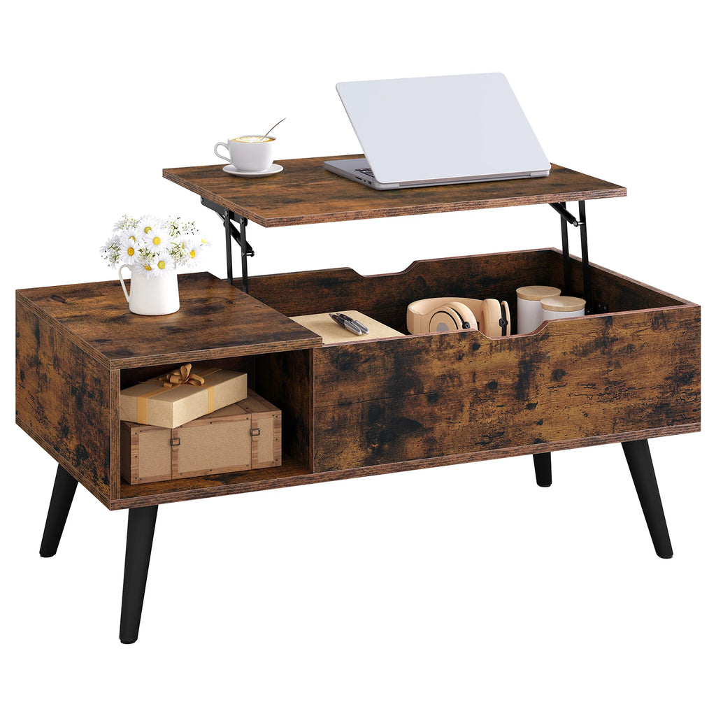 WOLTU Height-Adjustable Coffee Table Living Room Table with Hidden Storage Lifting Board Folding Table for Side Sofa Decor Home